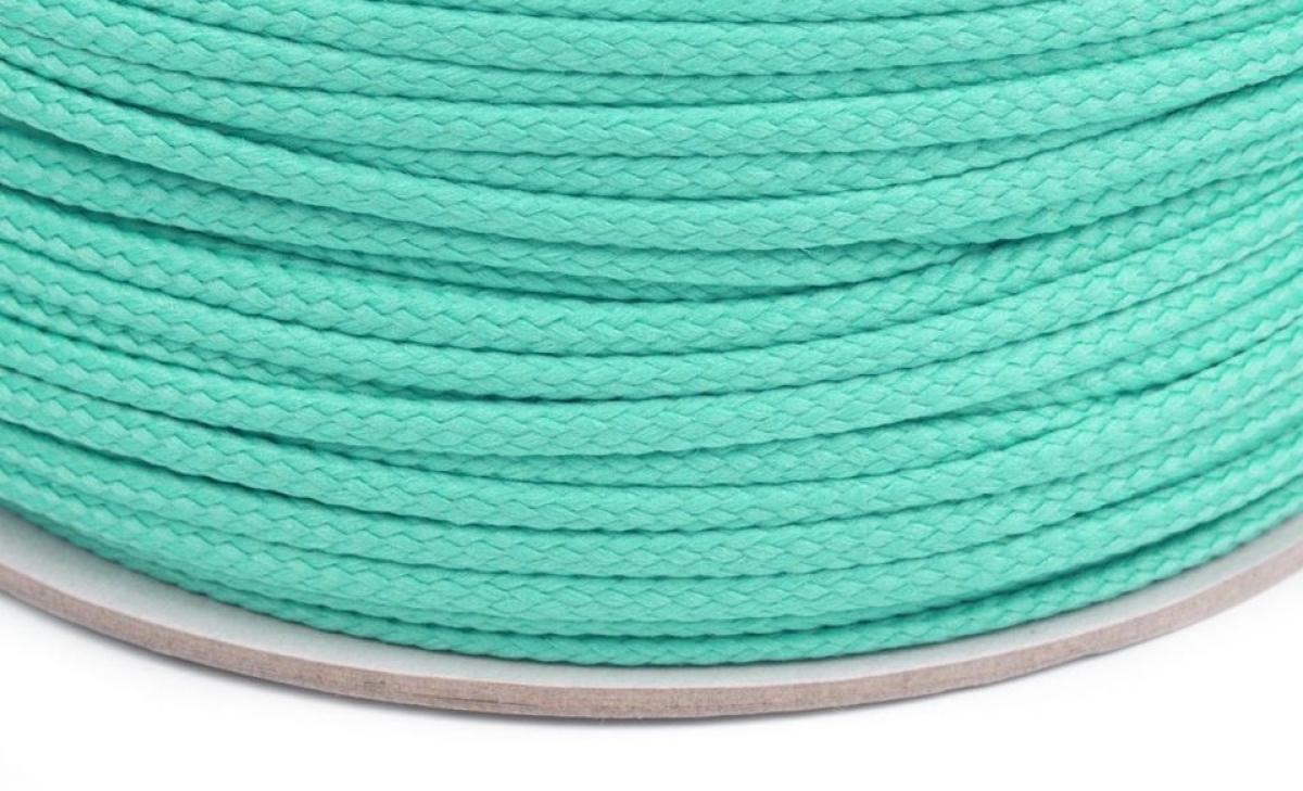 Kordel uni - kräftiges mint  Ø4mm Polyester